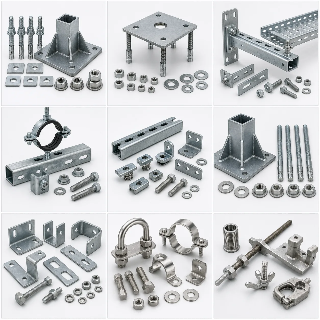 Foundation and support fixing kits representative construction hardware kit groups