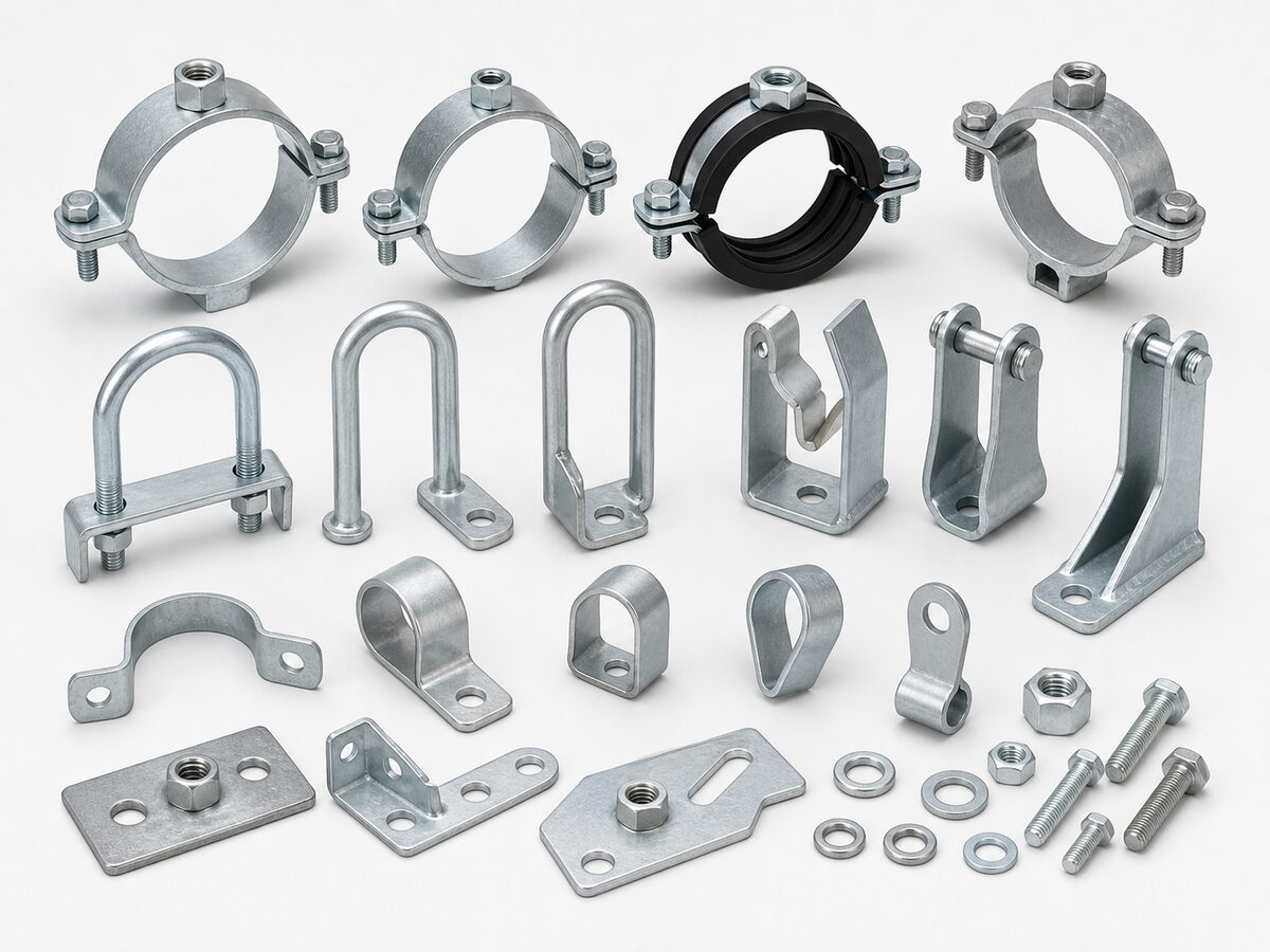 Pipe Hanger for Pipe Support Brackets / Clamps made to drawings