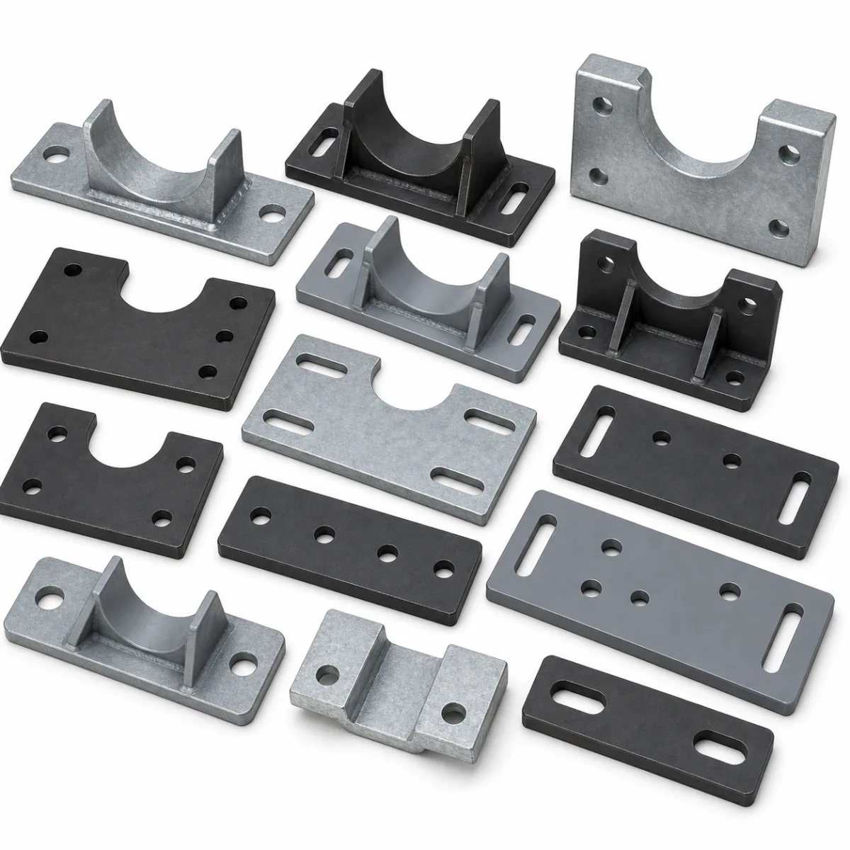 Pipe Support Base Plates custom metal part made to drawings