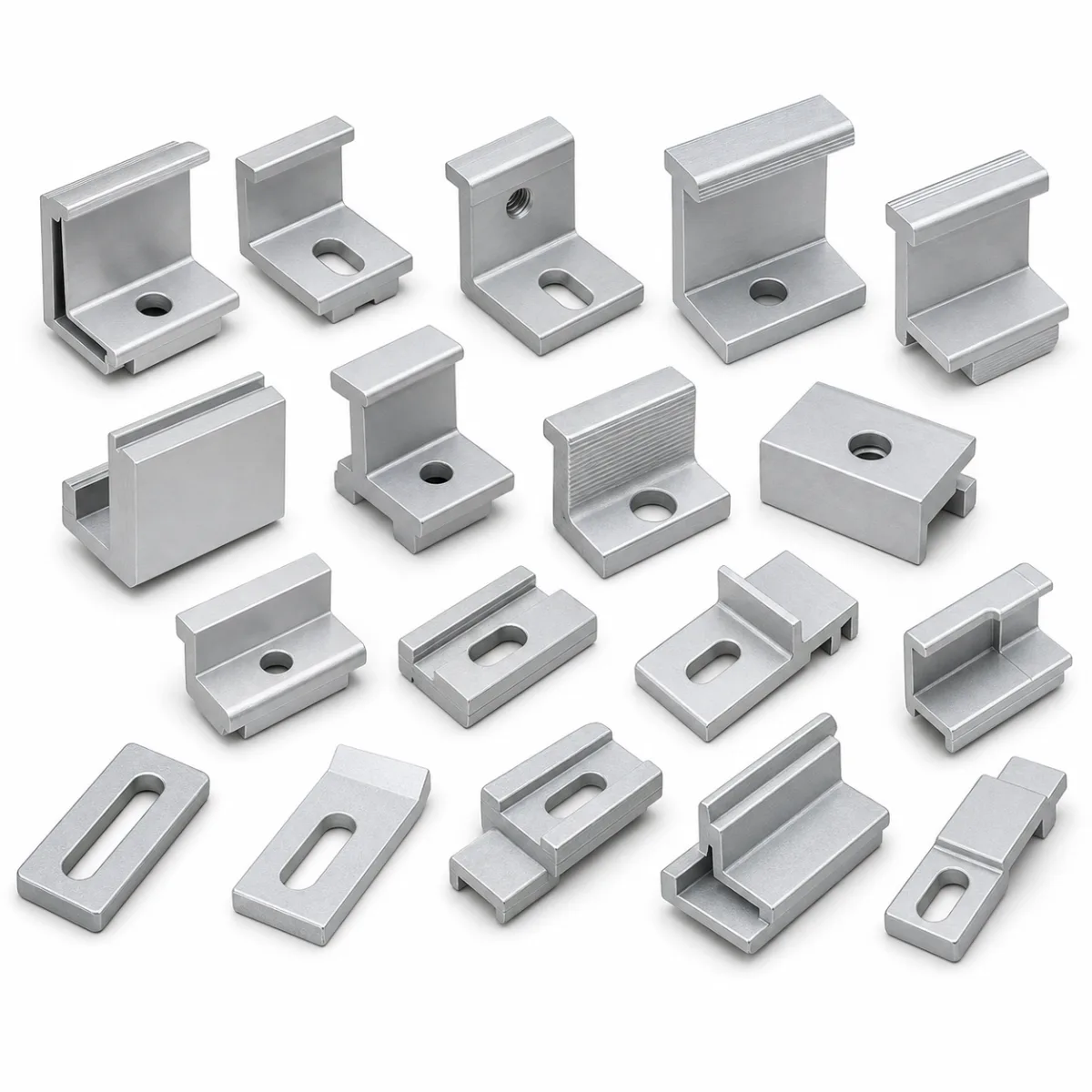 Solar Rail Connectors custom metal part made to drawings