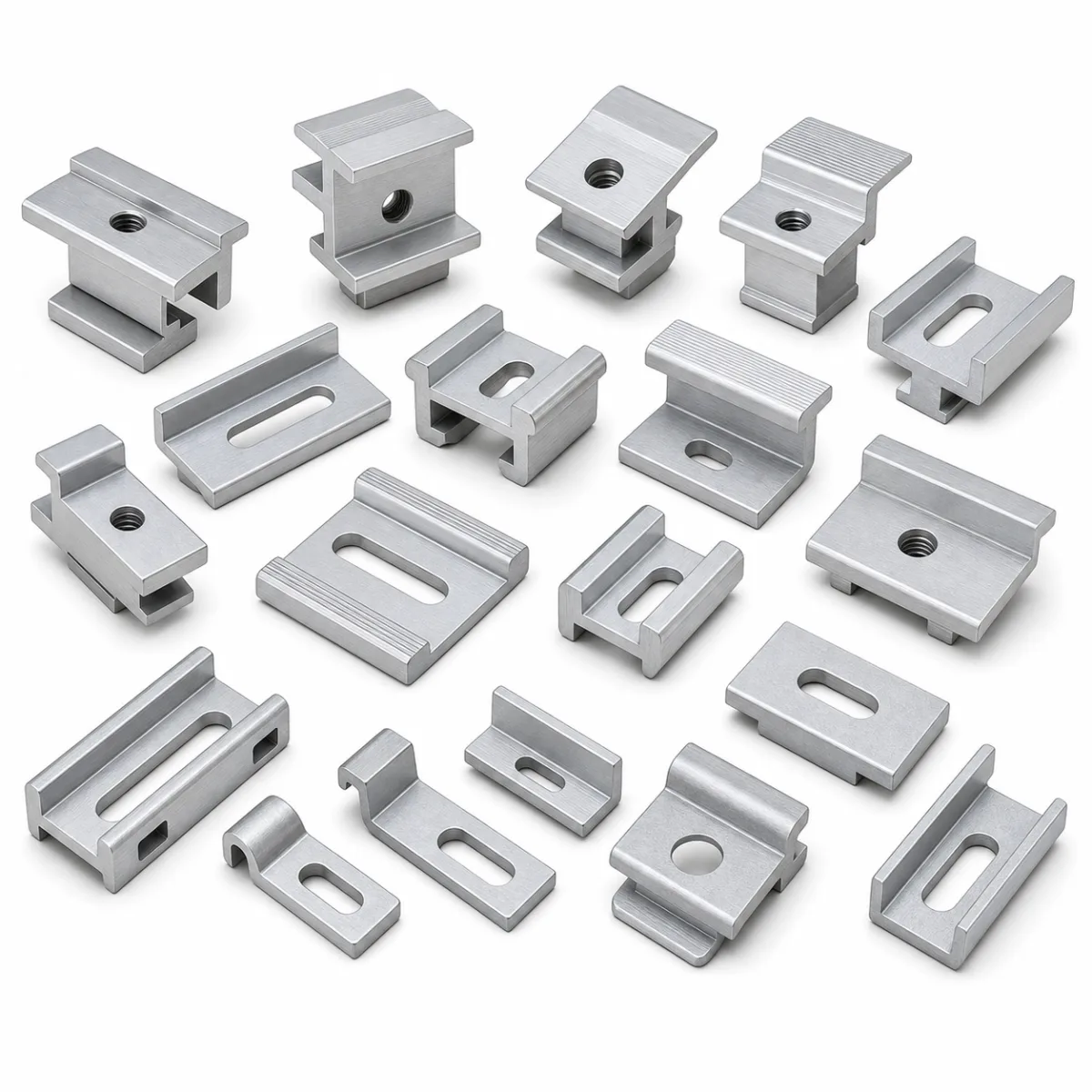 Solar End Clamps custom metal part made to drawings