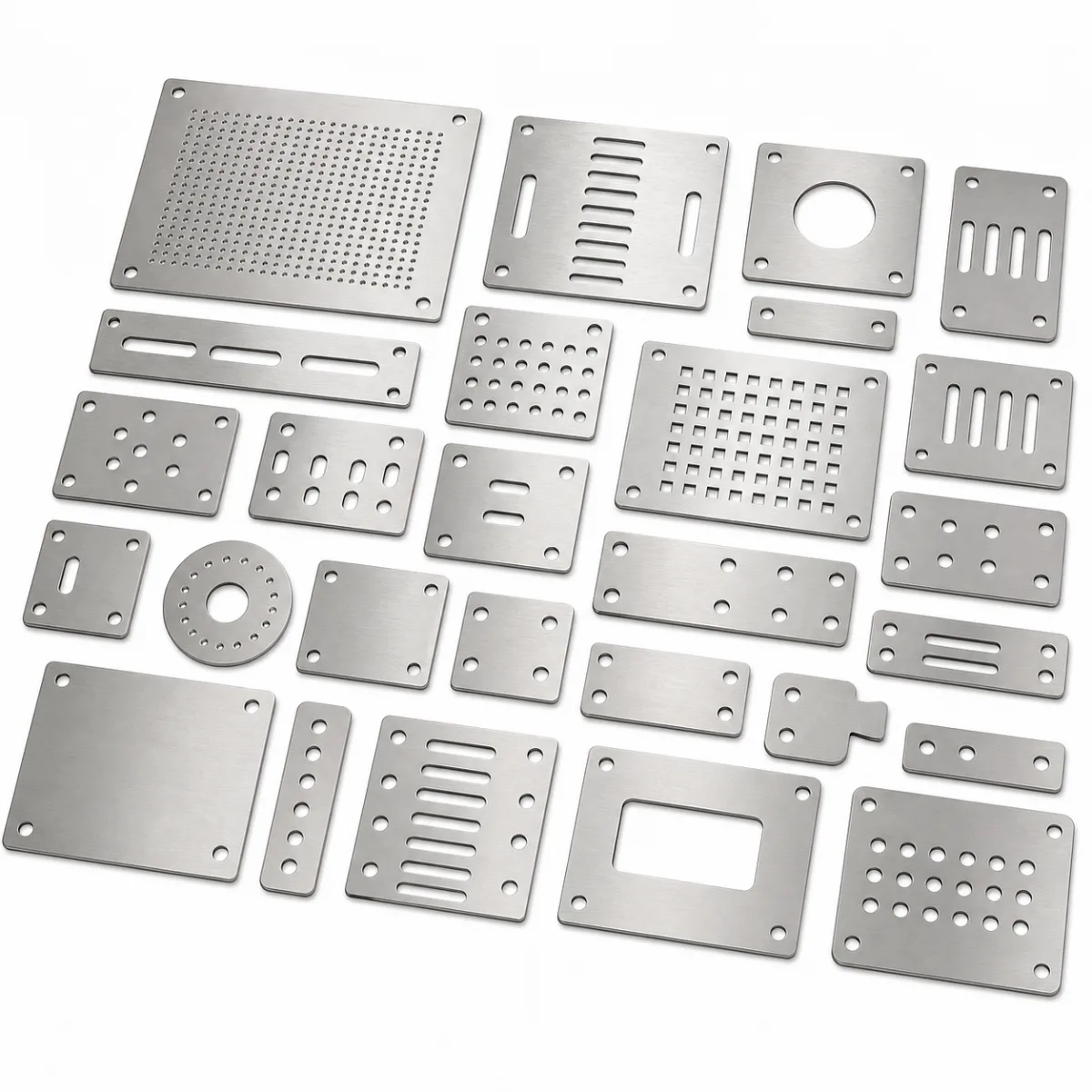 Perforated Metal Plates custom metal part made to drawings