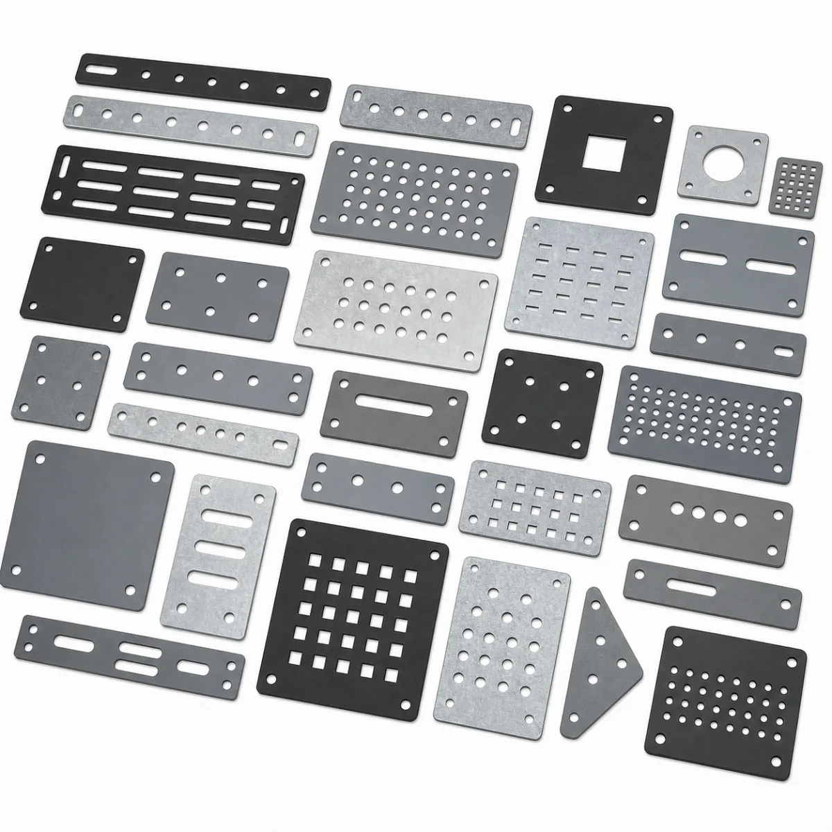Punched Steel Plates custom metal part made to drawings
